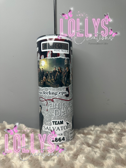 20oz insulated hot & cold tumbler | the vampire diaries | TVD handmade to order |