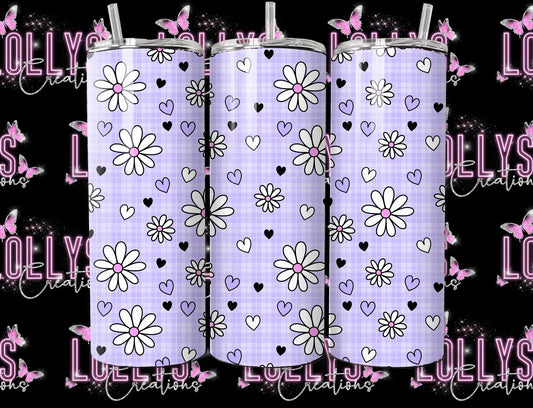 20oz insulated hot & cold tumbler | daisies flowers cute cup gift idea gifts for her Mother’s Day gifts pink purple mint green peach yellow | handmade to order |