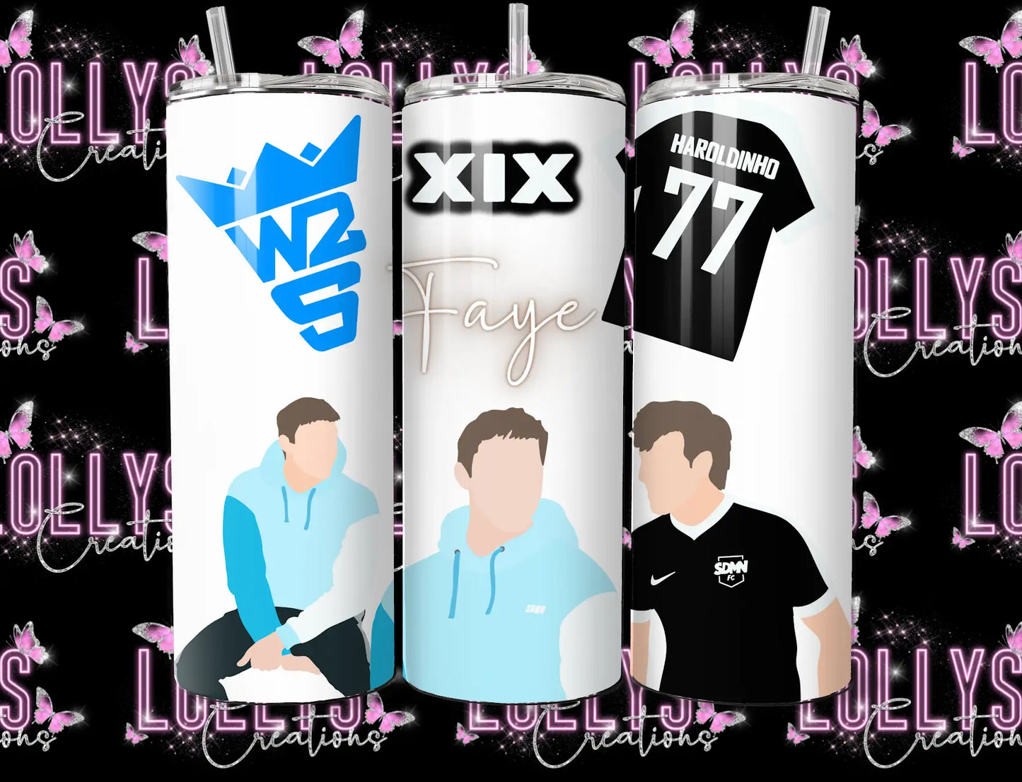 20oz insulated hot & cold tumbler | W2S wroetoeshaw harry lewis merch | handmade to order | can be personalised