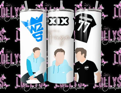 20oz insulated hot & cold tumbler | W2S wroetoeshaw harry lewis merch | handmade to order | can be personalised