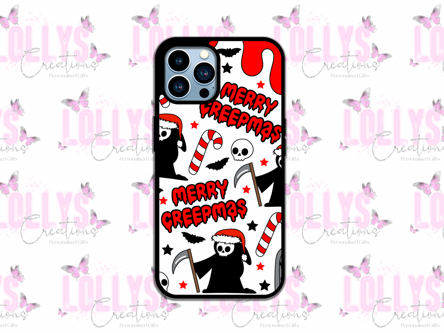 Merry creepmas christmas phone case | can also be personalised