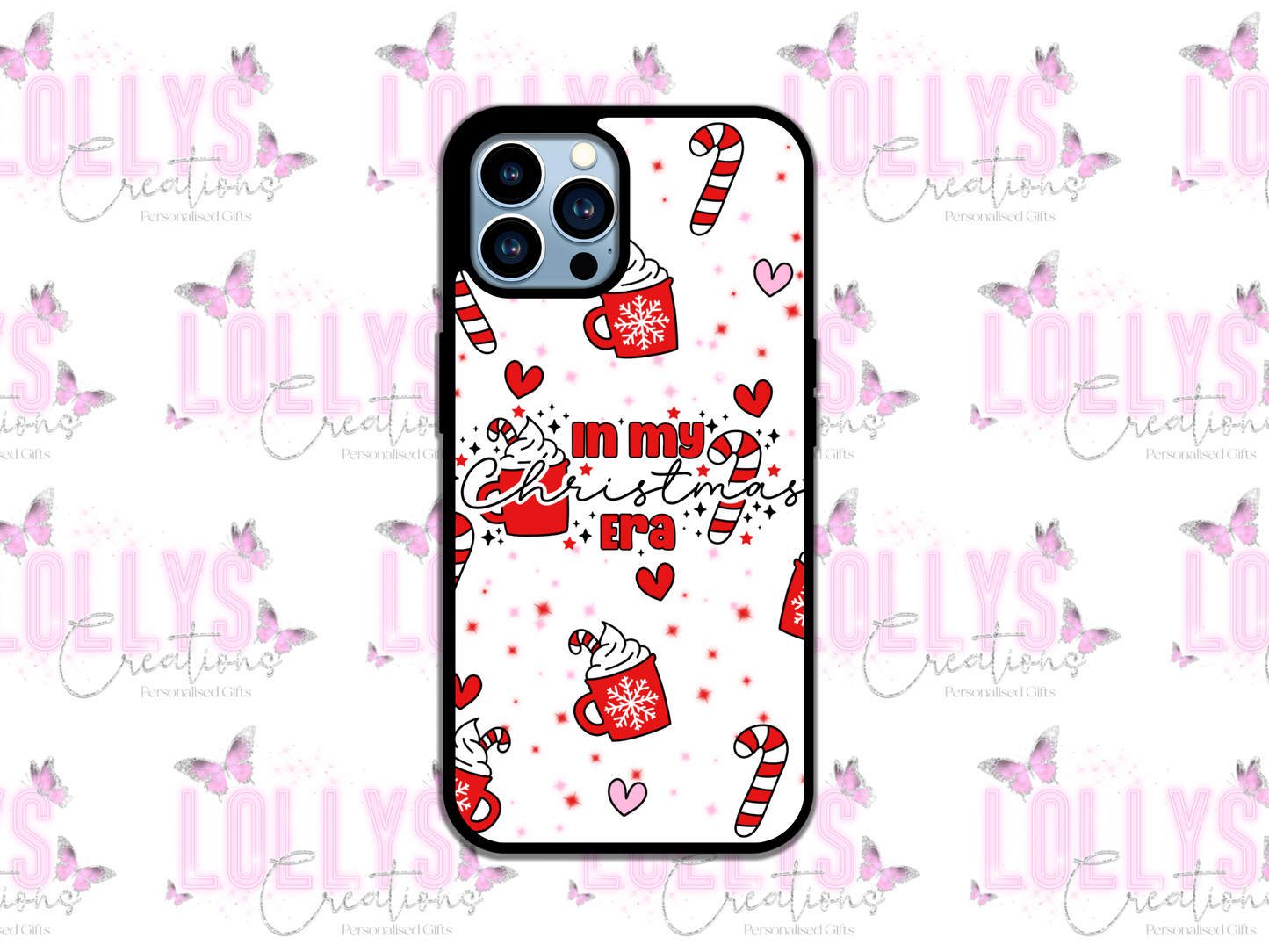 In my Christmas era christmas phone case | can also be personalised