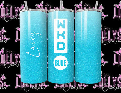 20oz insulated hot & cold tumbler | WKD tumbler cup can be personalised as shown glitter version | handmade to order |