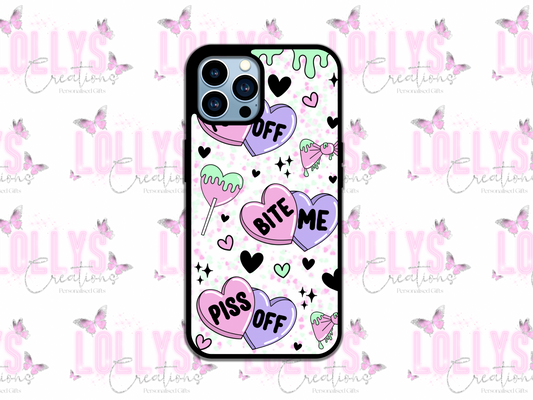 Halloween love hearts phone case | can also be personalised