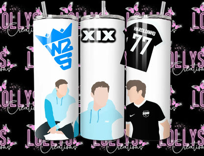 20oz insulated hot & cold tumbler | W2S wroetoeshaw harry lewis merch | handmade to order | can be personalised