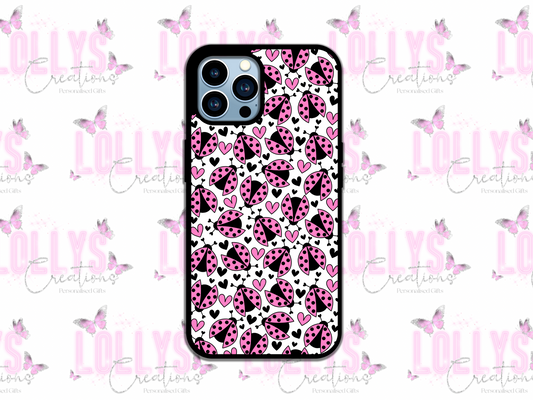 Pink ladybug phone case | can also be personalised