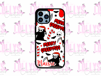 Merry creepmas christmas phone case | can also be personalised