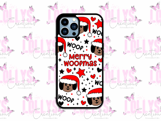 Merry woofmas christmas dog phone case | can also be personalised