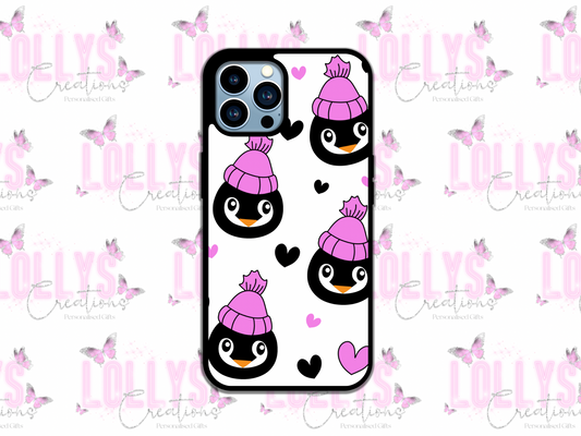 Penguin christmas phone case | can also be personalised