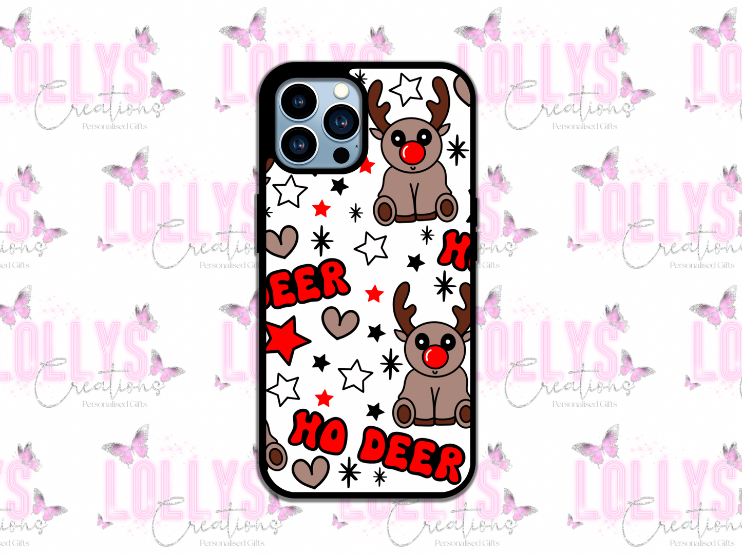 Ho deer christmas phone case | can also be personalised