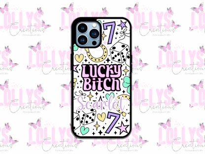 Lucky bitch phone case | can also be personalised