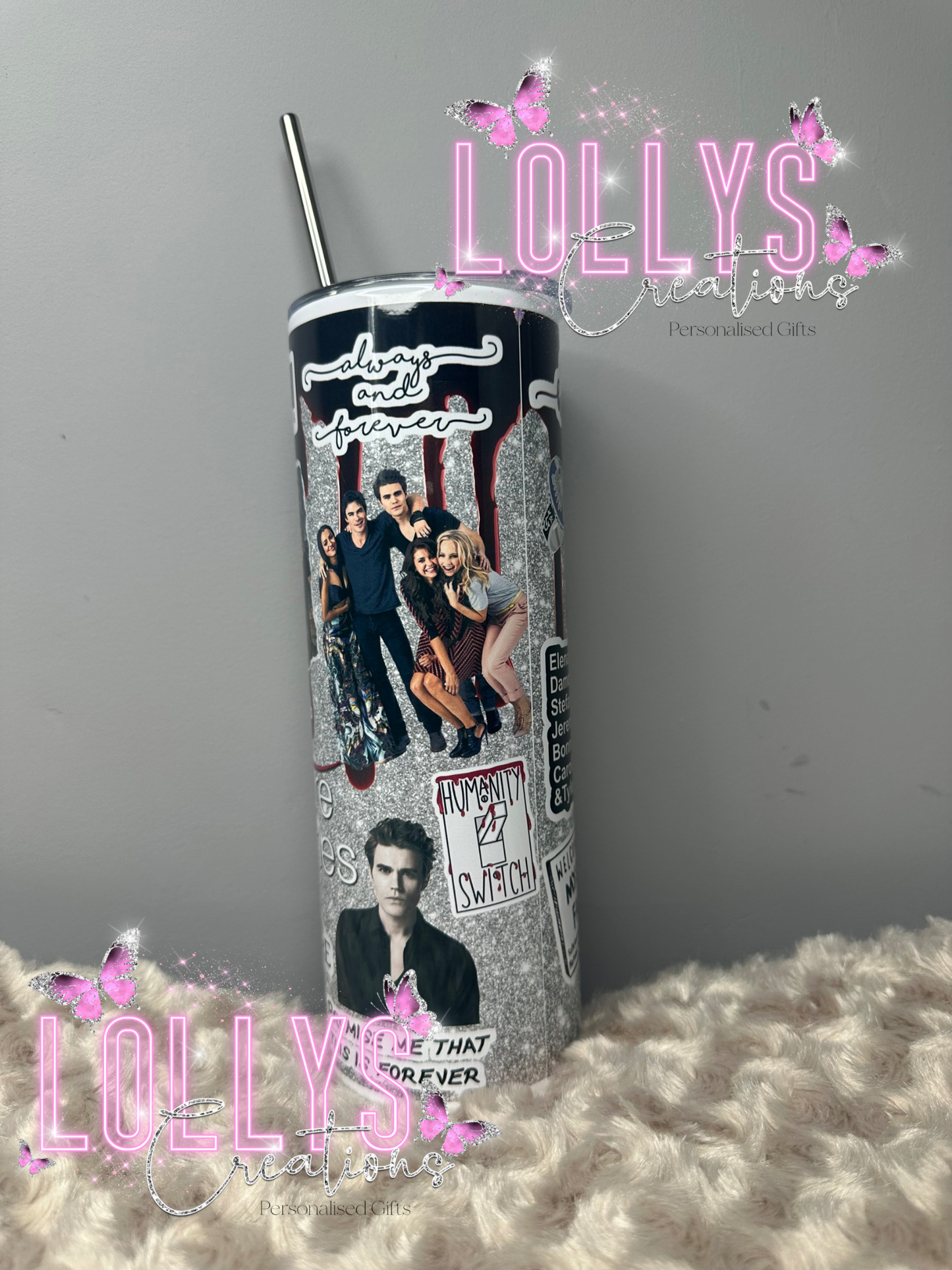 20oz insulated hot & cold tumbler | the vampire diaries | TVD handmade to order |