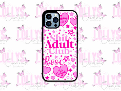 Shit adult club phone case | can also be personalised