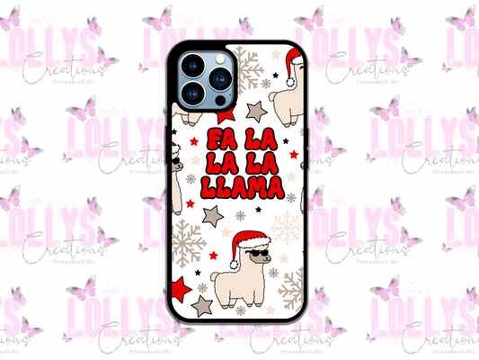 Fa la la lama christmas phone case | can also be personalised