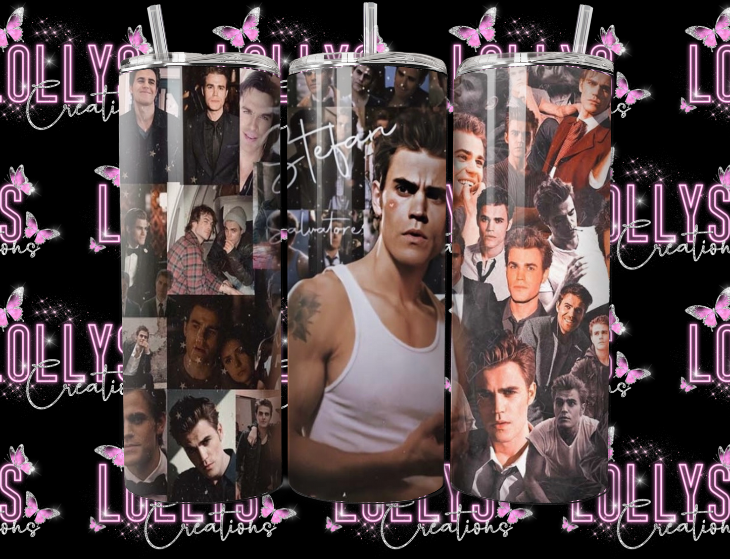 20oz insulated hot & cold tumbler | stefan salvatore tvd TUMBLER | handmade to order |