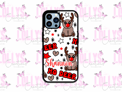 Ho deer christmas phone case | can also be personalised