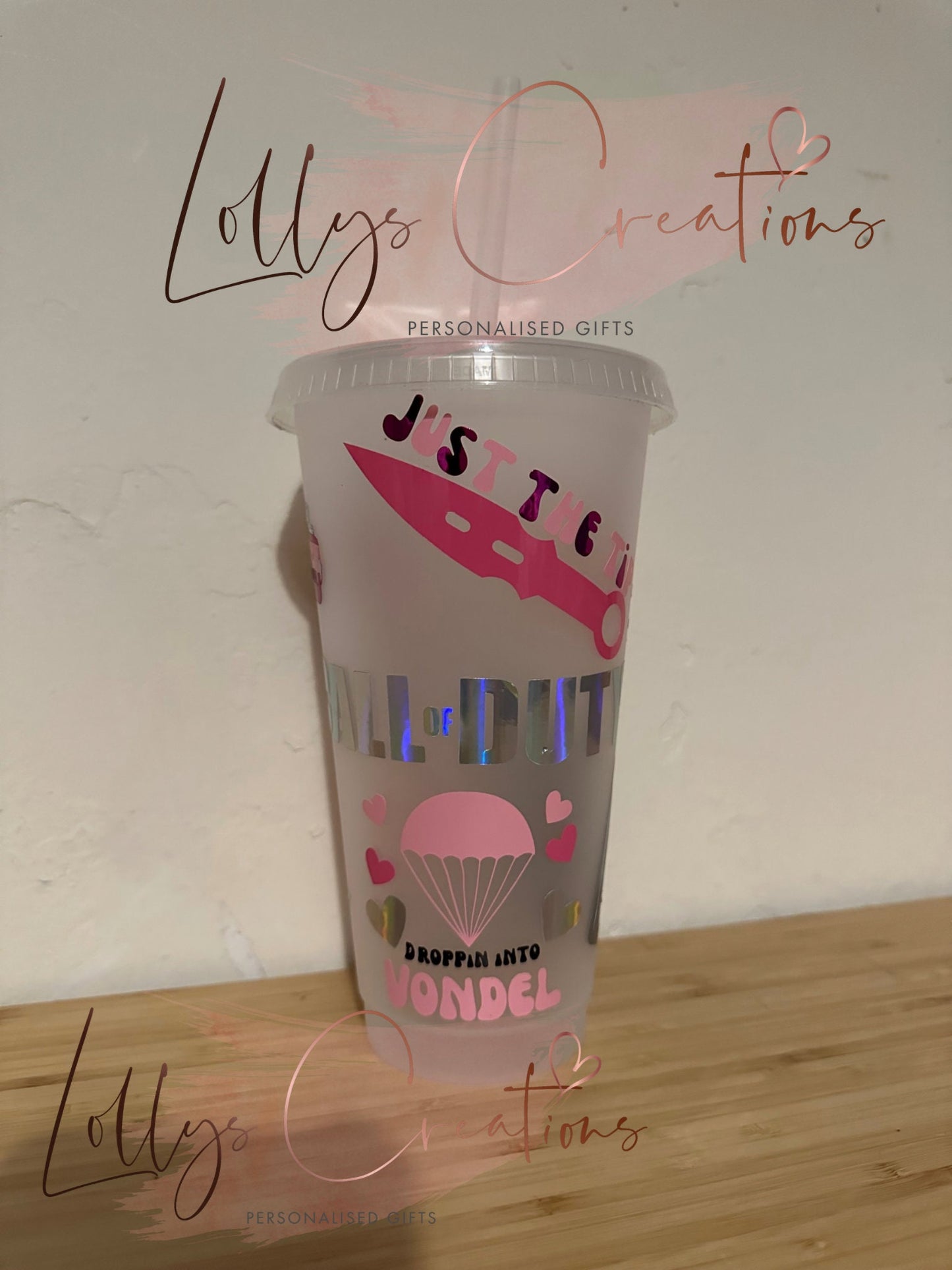 24oz call of duty warzone cup | custom made | personalised personalisable | gamer girl | girly | gaming | pink