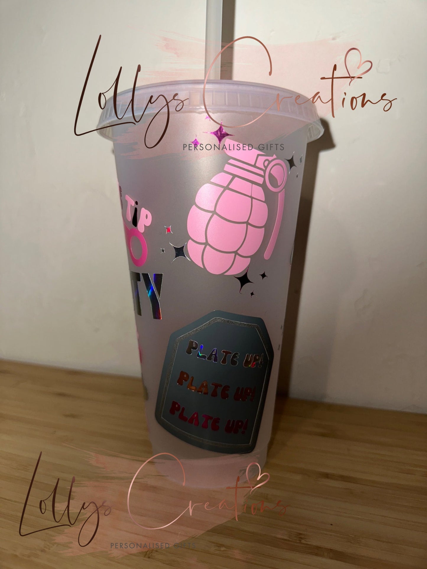 24oz call of duty warzone cup | custom made | personalised personalisable | gamer girl | girly | gaming | pink